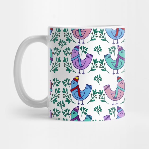 Christmas Birds | Mistletoe | Holiday Animals by HLeslie Design